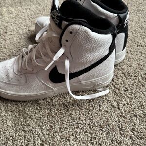 Nike High-Top Sneakers in White and Black